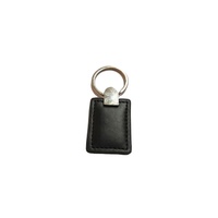 Diseño personalizado Rectangular RFID cuero Keyfob 125Khz 13,56 MHz Rfid llavero