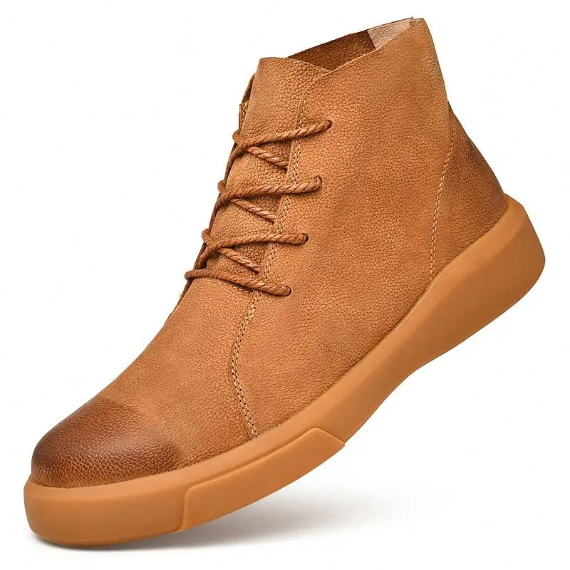Hot Selling New Product Men Shoes Beige Color Blue Color Straw Midsole Material Boots