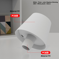 Lampe de table LED moderne portable pour restaurant et bar, contrôle tactile sans fil avec fonction rechargeable pour la décoration intérieure