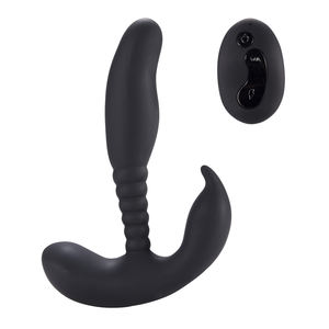 Aphrodisia Télécommande Plaisir Anal Double Stimulateur Prostate Vibrant Silicone + ABS 10 Modes de Vibration 10m Télécommande USB - Product Image 1