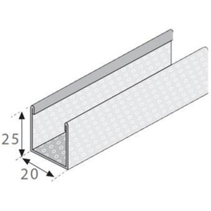 Canal de Mercado de Chile Per. Canalones de Acero Galvanizado en U, Perfil 20*25, para Montaje en Cartón - Product Image 1