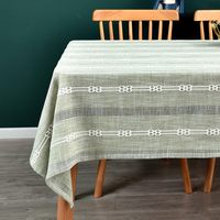 Nappe rectangulaire imperméable, nappes non froissées en tissu lavable pour salle à manger/fête/extérieur