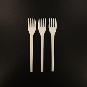 Fourchette jetable compostable certifiée CPLA, couverts écologiques biodégradables, fourchettes en plastique jetables - Product Image 2