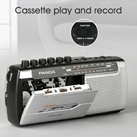 Lecteur et enregistreur de cassette audio portable vintage Walkman avec radio AM/FM, microphone et prise pour écouteurs, piles AA