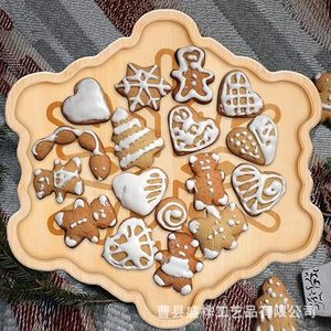 Plato de Navidad creativo con forma de copo de nieve, forma irregular para servir postres en fiestas, aperitivos para niños, tabla de queso - Product Image 2
