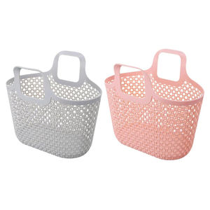 Grand panier de rangement polyvalent, organisateur de bureau portable, matériaux en plastique et en fer, prix bas, légumes, jouets pour la maison - Product Image 1