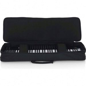 Sac de transport professionnel pour clavier 61 touches avec roulettes amovibles, fabriqué en usine BSCI, étui souple pour clavier, chariot pour orgue électronique - Product Image 1