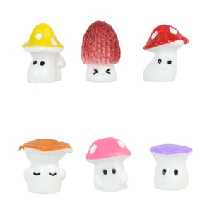 Ornements miniatures en forme de champignons Lanshuo, couleur unie, style féerique brillant, décoration de jardin, accessoires de bricolage pour l'intérieur et l'extérieur - Product Image 2
