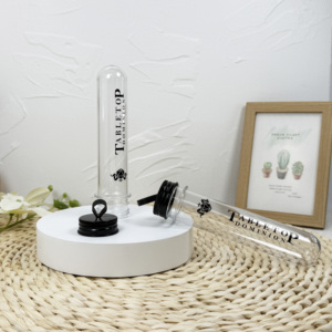 ภาชนะพลาสติกก้นโค้งมน15มล. 30มล. 50มล. 70มล. 80มล. 100มล. หลอดทดลองพลาสติกก้นแบนพร้อมฝาอลูมิเนียม - Product Image 3