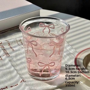 Garrafa de Água de Vidro de Alta Qualidade com Laço Rosa Fofo de 350ml, Copo Ecológico para Escritório Projetado para Meninas - Product Image 5