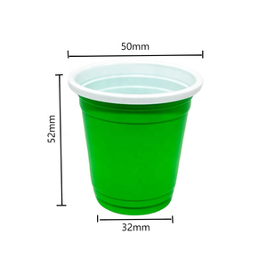 2oz gobelet de fête en plastique jetable extra fort bicolore 60ml coupe de jeu de bière de <span class=keywords><strong>tennis</strong></span> de table verres à liqueur pour la fête - Product Image 5