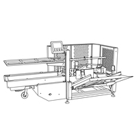 Machine de formage de boîtes robotisée KXL-650 entièrement automatique à PLC, pour la fin de ligne, 5-25 cartons/min, gamme de taille industrielle 650 mm, haute rigidité