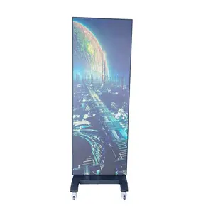 P1.25 P1.56 P1.87 P2.3 Poster led ekran 600x1687.5mm dikişsiz ekleme ayna düğün reklam için led ekran