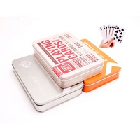 Publicité personnalisée en plastique transparent PVC imperméable pour cartes à jouer avec emballage en boîte en papier et logo personnalisé