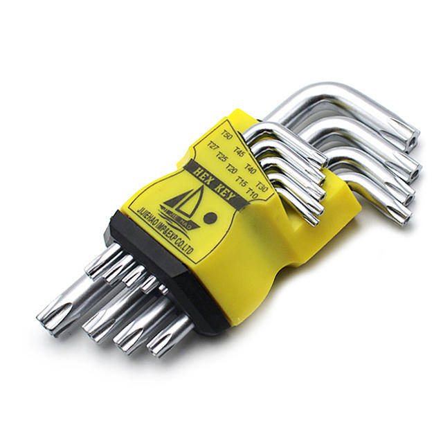 9 Pieces Square Head Hex Wrench Set Allen Wrench Set Ball Head Ball Head Torx Wrench Set Star