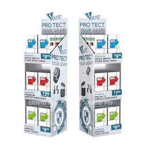 Có thể tái chế các tông sóng di động Phụ Kiện tầng Hooks <span class=keywords><strong>Display</strong></span> Rack đứng với thiết kế tùy chỉnh thời trang hiện đại - Product Image 5