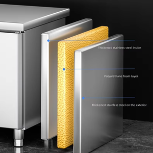 Refrigerador Comercial <span class=keywords><strong>Bajo</strong></span> Mostrador de Acero Inoxidable, con Disipador de Calor Desmontable, para Cocina de Restaurante, Superventas - Product Image 6