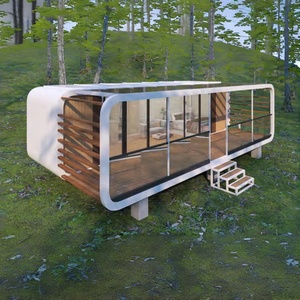 Cabane préfabriquée Apple, bâtiment préfabriqué en conteneur doté de la technologie, design moderne, <span class=keywords><strong>maison</strong></span> <span class=keywords><strong>à</strong></span> montage rapide pour hôtel, appartement - Product Image 2