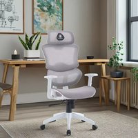 Chaise de bureau exécutive ergonomique pivotante à design moderne avec tissu respirant pour bureau à domicile et salle de réunion