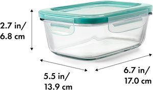 Recipiente de Vidrio Apto para Microondas de Gran Capacidad, Recipiente Hermético de Alta Calidad para Almacenamiento de Alimentos, Caja de un Solo Compartimento - Product Image 2