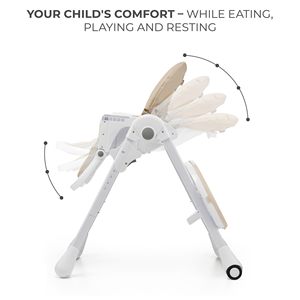 Chaise haute électrique 2-en-1 Kidilo pour bébé avec balançoire musicale, pliable et portable pour la salle à manger, le parc et l'hôtel - Product Image 2