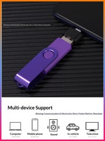 Clé USB 2.0 double port OTG Type-C Android 256 Go pour téléphone portable et ordinateur, extension de mémoire en plastique, nouvelle