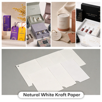 Papier Kraft Blanc Naturel Texturé Durable de Haute Qualité, Écologique, Recyclable, Compatible avec l'Impression Numérique, Imprimé sur Mesure