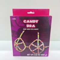 Soutien-gorge sexy à couvrance totale en forme de bonbon, cadeau surprise de la Saint-Valentin, bonbon comestible, accessoire portable pour fête sur la plage, vêtements en bonbons
