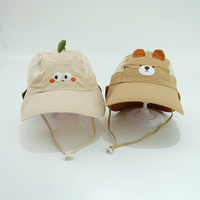 Sombrero de Sol para Niños, Protección UV, Transpirable, para Viajes al Aire Libre, con Diseño de Animales de Dibujos Animados, Logotipo Personalizado, Gorra de Playa para Niños y Niñas