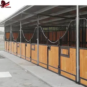 4M horse stables horse front stall with swing door rotated bowl