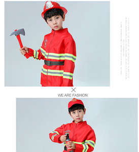 Nuevo uniforme de bombero para niños y niñas para Halloween, día de la carrera, niños, bombero, luchador, <span class=keywords><strong>Sam</strong></span>, protección, vestidos de Cosplay - Product Image 4