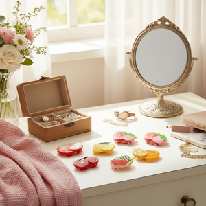 Pinces à cheveux en acrylique de 8 cm de la série ZiX Fruit, accessoire décontracté pour femmes et filles - Product Image 2