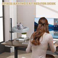 Nieuwe kattenbedhol 360 graden draaibaar verhoogd vierkant waterdicht kattenhangmat verstelbare hoogte voor buitengebruik