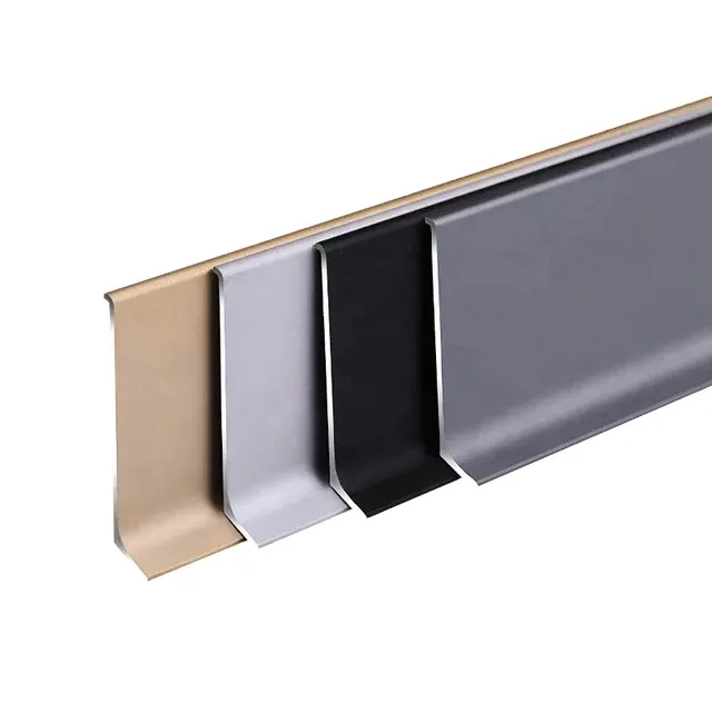 Accesorios para el suelo Aluminio Decorativo Pared Rodapié BaseBoard Perfiles Moldura Embellecedor