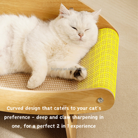 Canapé à gratter robuste pour chat Sisal surélevé Kitten Scratching Board Bed avec tapis