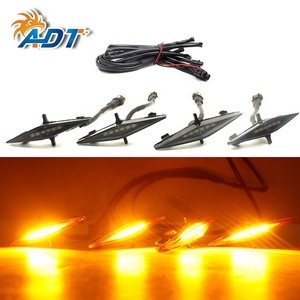 ไฟหน้า LED ADT แบบกระจังหน้าสีเหลืองอำพัน พร้อมกรอบสีดำรมควัน สำหรับกระจังหน้า 4Runner TRD Pro ปี 2014 2015 2016 2017 2018 2019 - Product Image 5