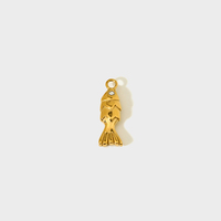 Accessoires de bijoux DIY personnalisés en acier inoxydable plaqué or 18 carats, résistants au ternissement, avec breloques éléphant, arbre, poisson, méduse, coquillage pour femmes