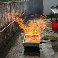 Simulateur de feu en acier inoxydable à flamme réelle, générateur de flamme à base d'eau pour l'entraînement aux opérations d'extinction d'incendie