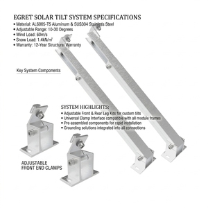 <span class=keywords><strong>Solar</strong></span>-Balkonhalterung Verstellbare Flachdach-Wandhalterung für Solarmodule - Product Image 3