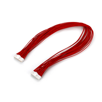 Cableado JST de 10 pines hembra a hembra, cable rojo de 10 núcleos con conector de bloqueo de contacto dorado para interconexión de PCB, LED y sensores OEM