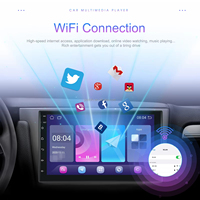 Radio Mobil Podofo Android Double Din 7'' Murah, AHD GPS WIFI BT DSP FM Kipas Pendingin, Suara Cerdas, Layar Terpisah, Stereo Mobil