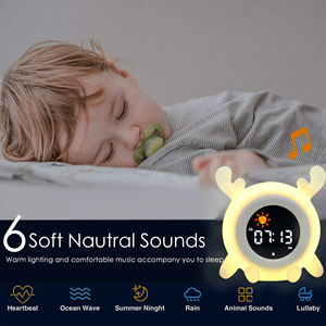 Sleep Trainer con rumore bianco macchina per le traversine pesanti simulato alba illuminazione sveglia regalo premuroso per i bambini - Product Image 3