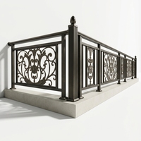 Rampe de balcon moderne en aluminium thermolaqué sur mesure pour escaliers extérieurs et appartements – Main courante résistante à la rouille et à l'eau