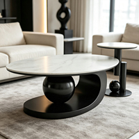 Table basse rectangulaire en marbre de luxe nordique, personnalisable, table de salon design pour salon, hôtel, petit appartement