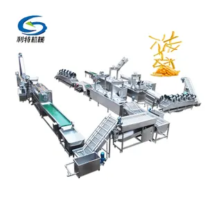 Manufacturing Frying Production Line Fresh Frozen French Fries Sticks Fully Automatic Lays Potato Chips Making Machine