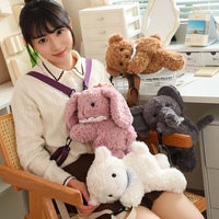 Nouveau tissu Oem Odm sac à dos personnalisé Animal éléphant mouton lapin ours en peluche renard cochon canard doux enfants peluche sac en peluche