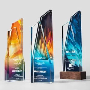 Trofi Kristal Kustom Desain Kubus Rubik Cetak Warna Definisi Tinggi Kreatif <span class=keywords><strong>2026</strong></span> yang Menakjubkan untuk Rapat Tahunan - Product Image 2