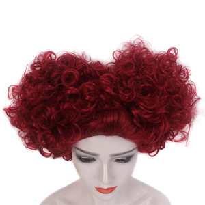 Copricapo Regina Rossa di Alice nel Paese delle Meraviglie, Parrucca da Strega Pazza per Halloween - Product Image 2