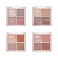 Palette de fards à paupières 4 couleurs, mat, scintillant, haute pigmentation, tons naturels, imperméable, longue durée, Kit de maquillage