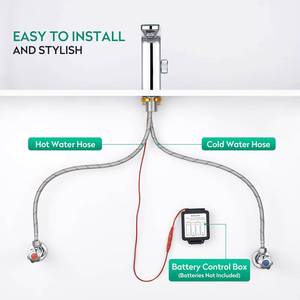 Robinet de lavabo cascade moderne à LED chromé avec capteur infrarouge pour salle de bain - Product Image 5